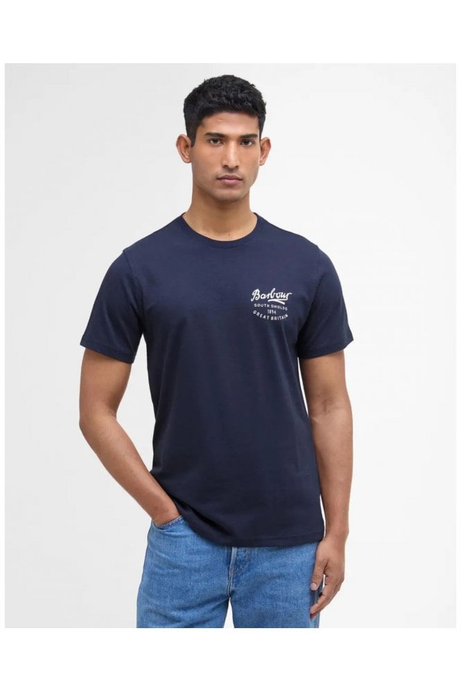 Script Graphic T-Shirt – Navy