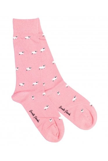 Sheep Bamboo Socks – Pink