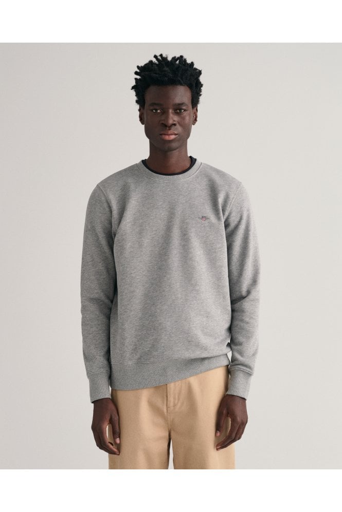 Shield Crew Neck Sweatshirt – Grey Melange