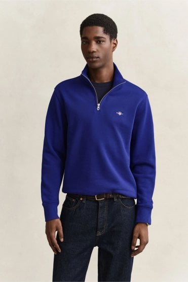 Shield Half-Zip Sweatshirt – Crisp Blue