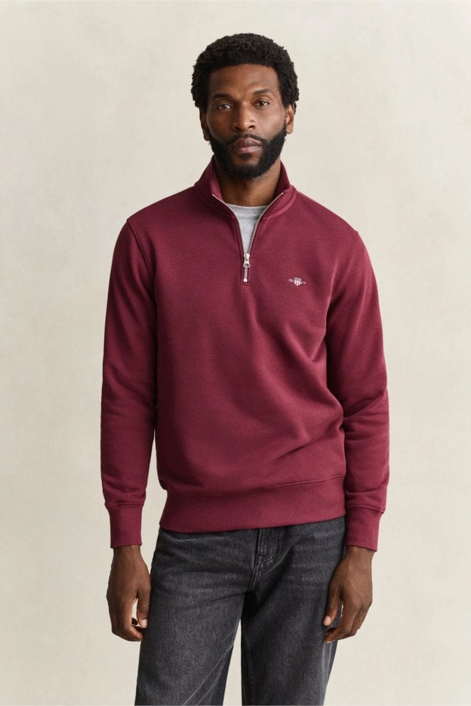 Shield Half-Zip Sweatshirt – Deep Grape Wine