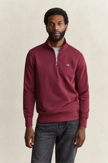 Shield Half-Zip Sweatshirt – Deep Grape Wine