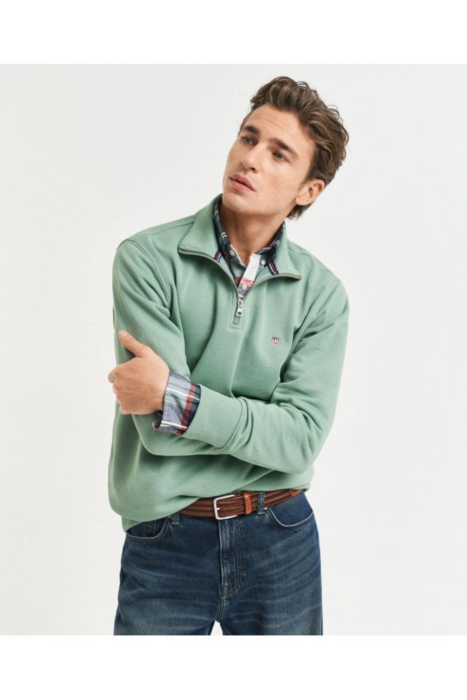 Shield Half-Zip Sweatshirt – Kalamata Green