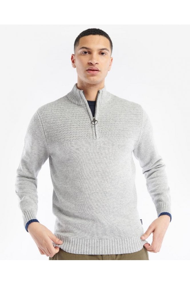 Shoal Half Zip Sweater – Grey Marl