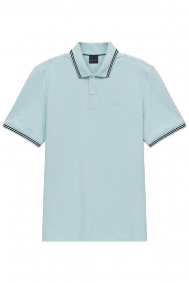 Short Sleeve Casual Polo Shirt – Aqua Blue