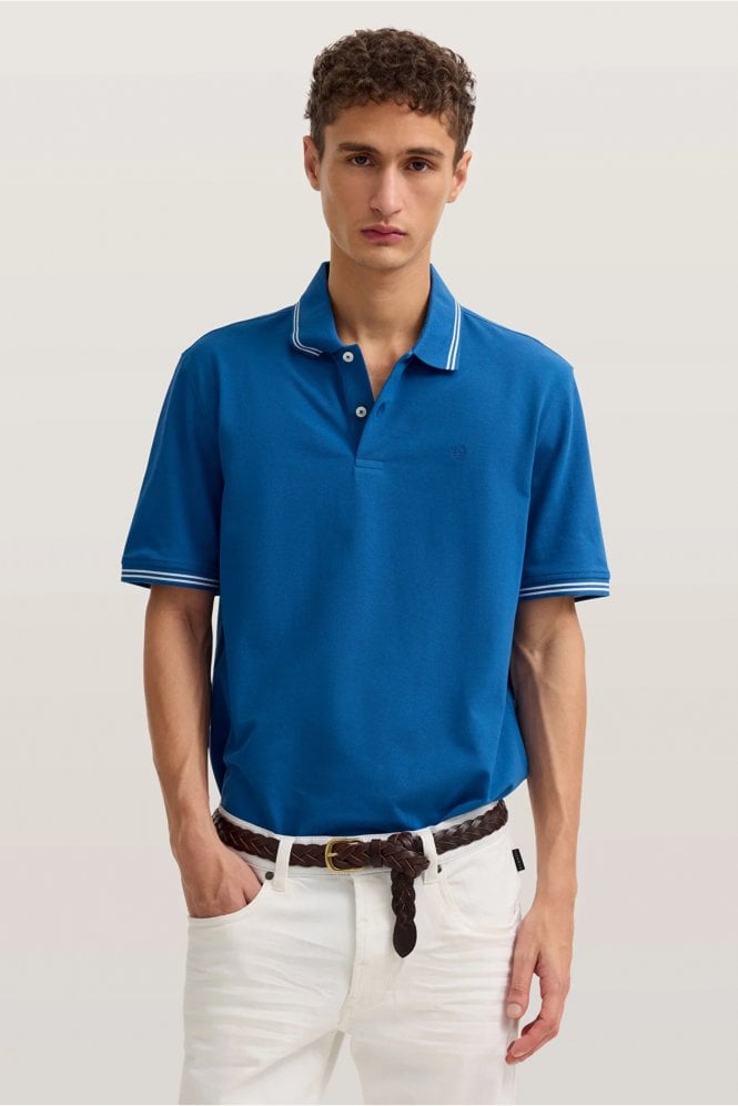 Short Sleeve Casual Polo Shirt – Blue