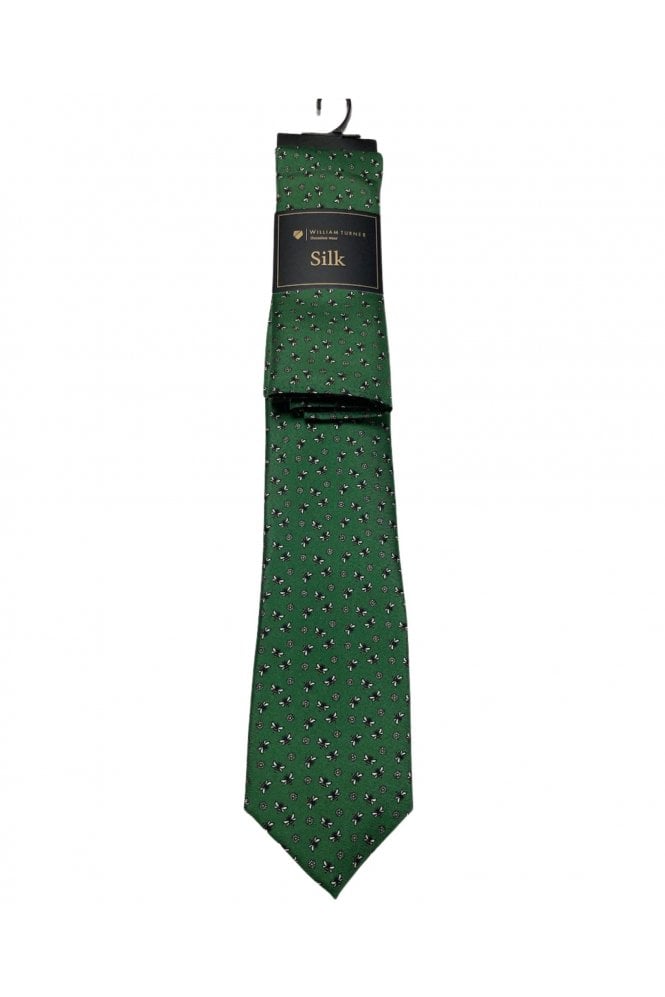 Silk Bees Tie Set – Green