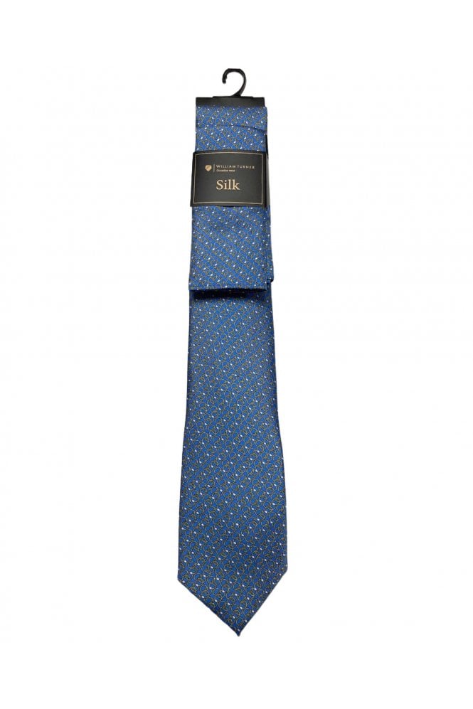 Silk Rings Tie Set – Blue