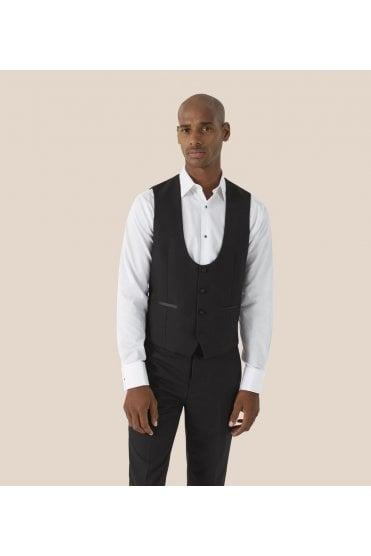Sinatra Scoop Waistcoat – Black