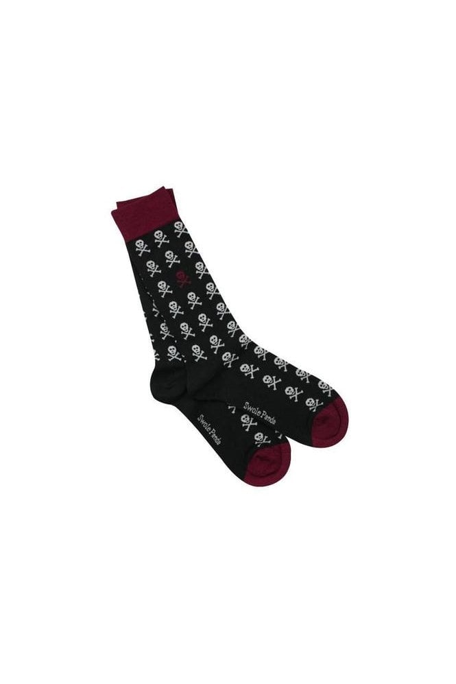 Skull Bamboo Socks - Navy