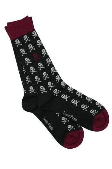 Skull Bamboo Socks - Navy