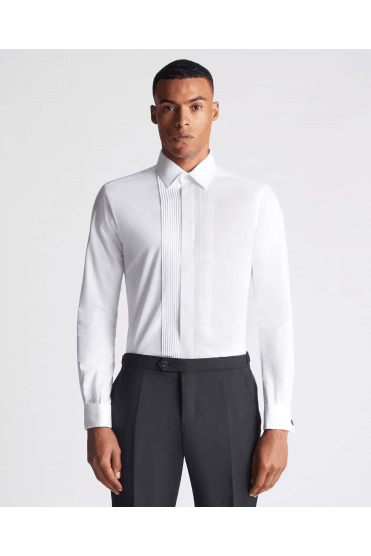 Slim fit Cotton-Blend Formal Shirt - White