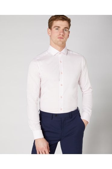 Slim Fit Cotton Stretch Shirt - Pink