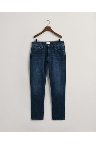 Slim Fit Jeans - Dark Blue Worn In