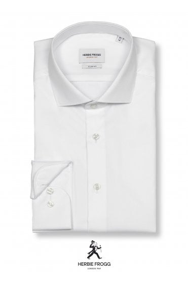 Slim Fit Luxury Twill Shirt – White