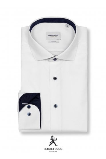 Slim Fit Luxury Twill Shirt – White