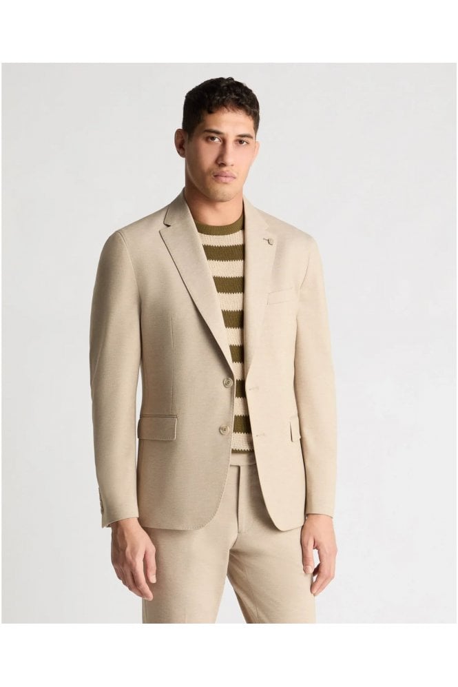 Slim Fit Stretch Jacket – Beige