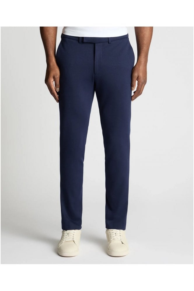 Slim Leg Stretch-Blend Trousers – Navy
