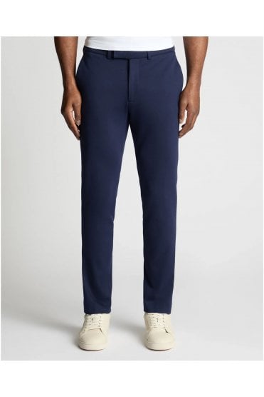 Slim Leg Stretch-Blend Trousers – Navy