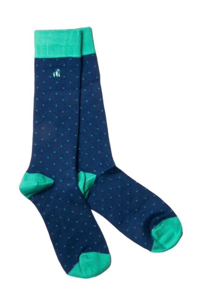 Spotted Bamboo Socks - Green