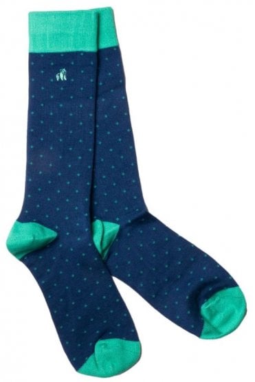 Spotted Bamboo Socks - Green