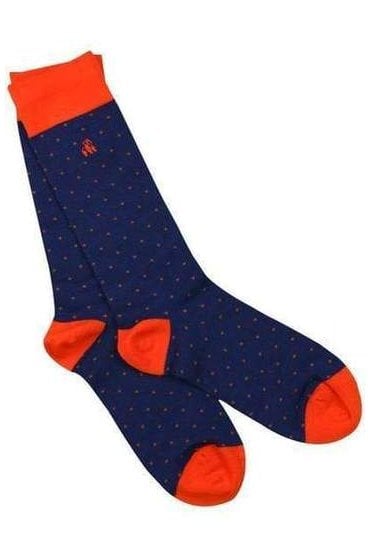 Spotted Bamboo Socks - Orange