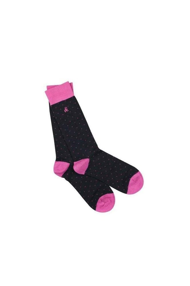 Spotted Bamboo Socks - Pink