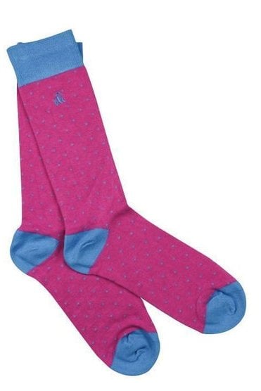 Spotted Bamboo Socks - Pink