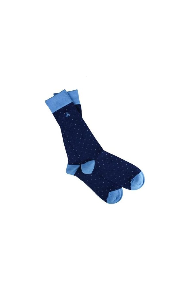 Spotted Bamboo Socks - Sky Blue