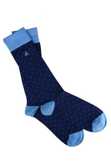 Spotted Bamboo Socks - Sky Blue