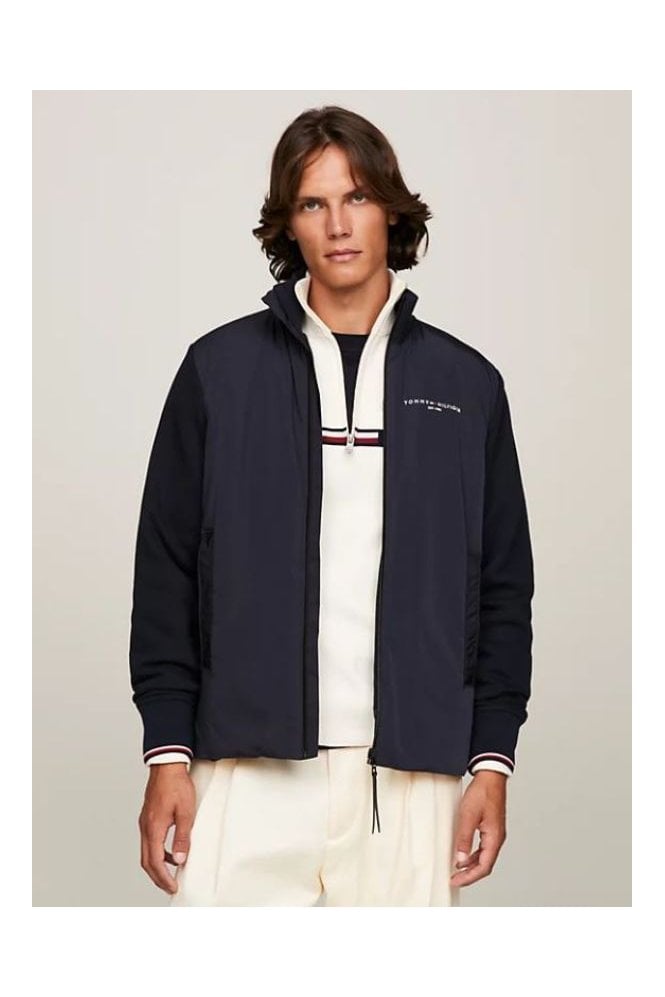 Stand-Up Collar Zip-Through Sweatshirt – Desert Sky