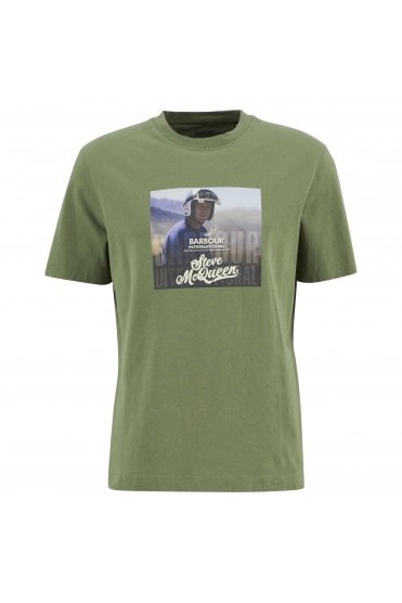 Steve McQueen Walde Photographic T-Shirt - Olvine Green