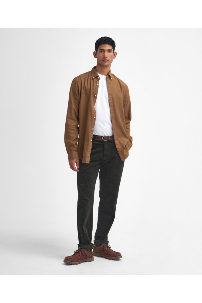 Stretch Cord Tailored Trousers - Forest Green