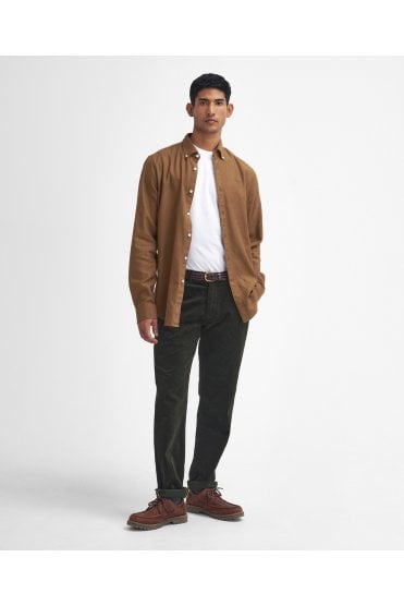 Stretch Cord Tailored Trousers - Forest Green