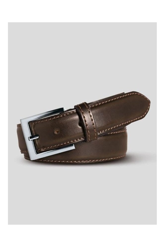 Stretch Leather Belt – Brown