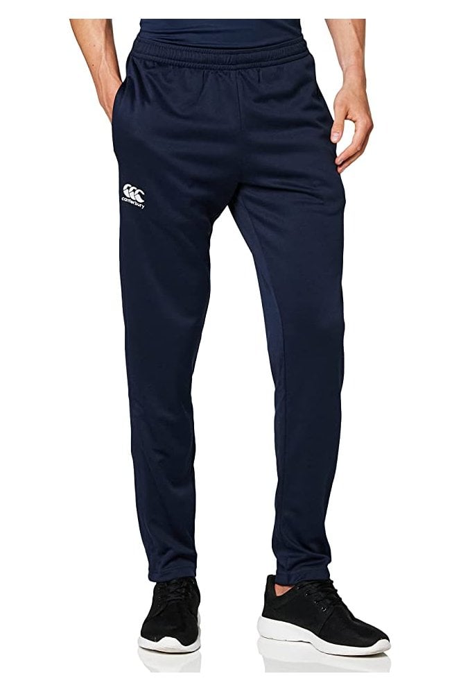 Stretch Tapered Poly Knit Pant - Navy