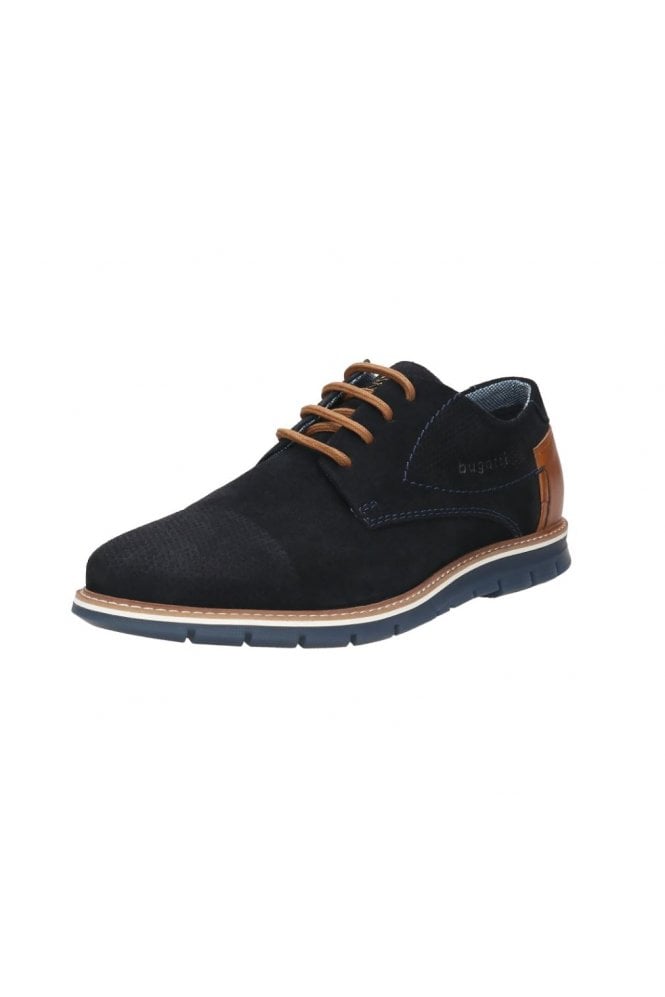 Suede Lace Up Shoes – Dark Blue