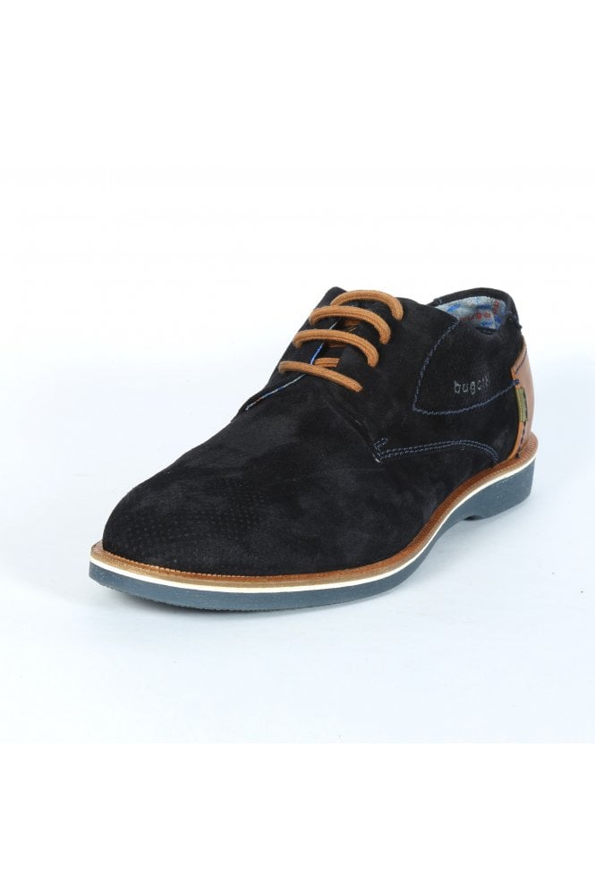 Suede Lace Up Shoes – Navy