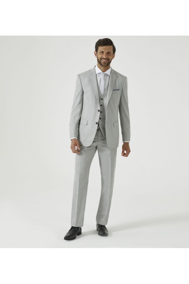 Sultano 3-Piece Slim Fit Suit – Silver