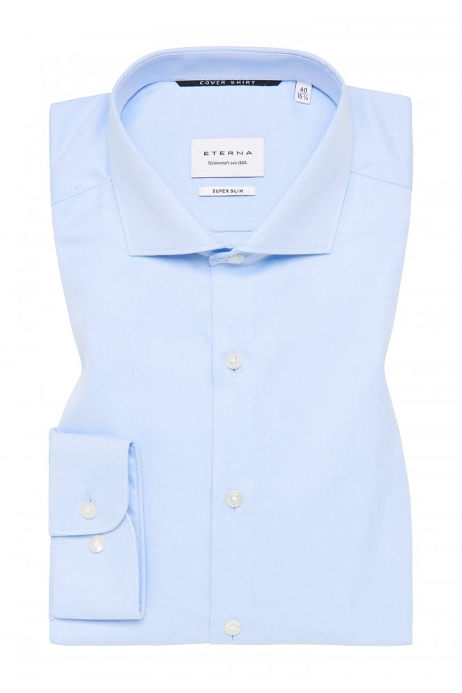 Super Slim Fit Long Sleeve Cover Shirt – Light Blue