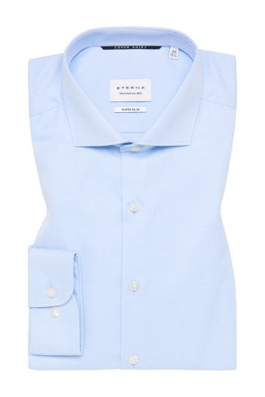 Super Slim Fit Long Sleeve Cover Shirt – Light Blue