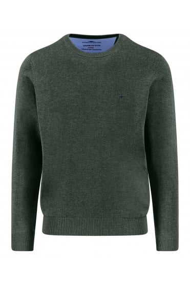 Superfine Crewneck Sweater – Dark Ivy