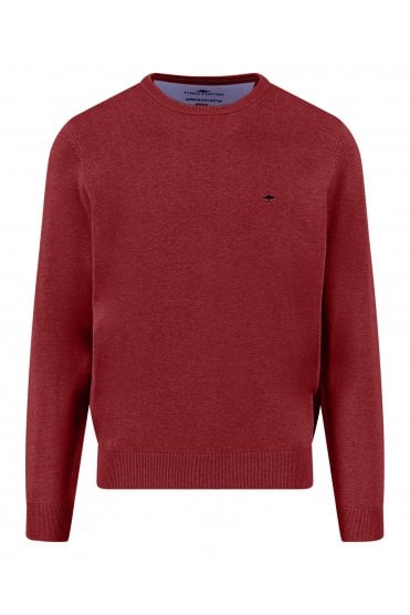 Superfine Crewneck Sweater – Garnet Red