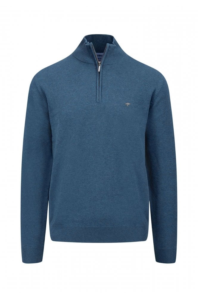 Superfine Troyer Zip Sweater – Azure