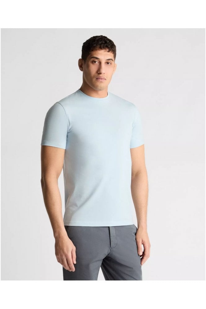 Tapered Fit Crew Neck Tee – Light Blue
