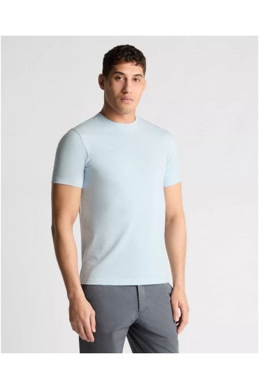 Tapered Fit Crew Neck Tee – Light Blue