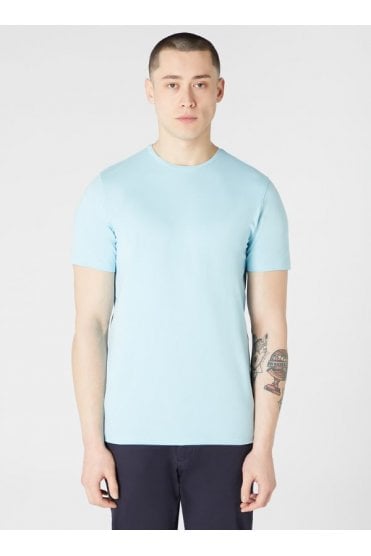 Tapered Fit Crew Neck Tee - Light Blue