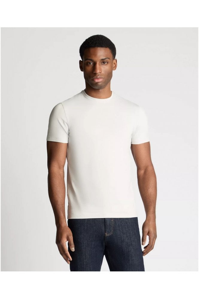 Tapered Fit Crew Neck Tee – Light Grey