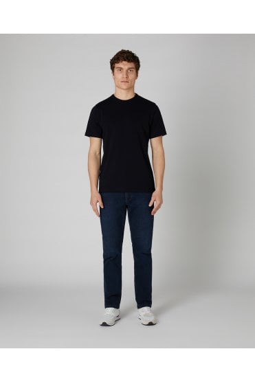 Tapered Fit Crew Neck Tee - Navy