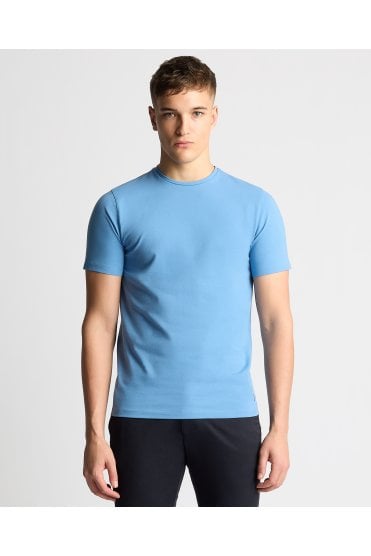 Tapered Fit Crew Neck Tee – Sky Blue